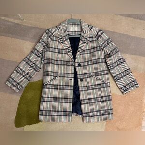 Zara Kids Plaid Coat sz 13/14